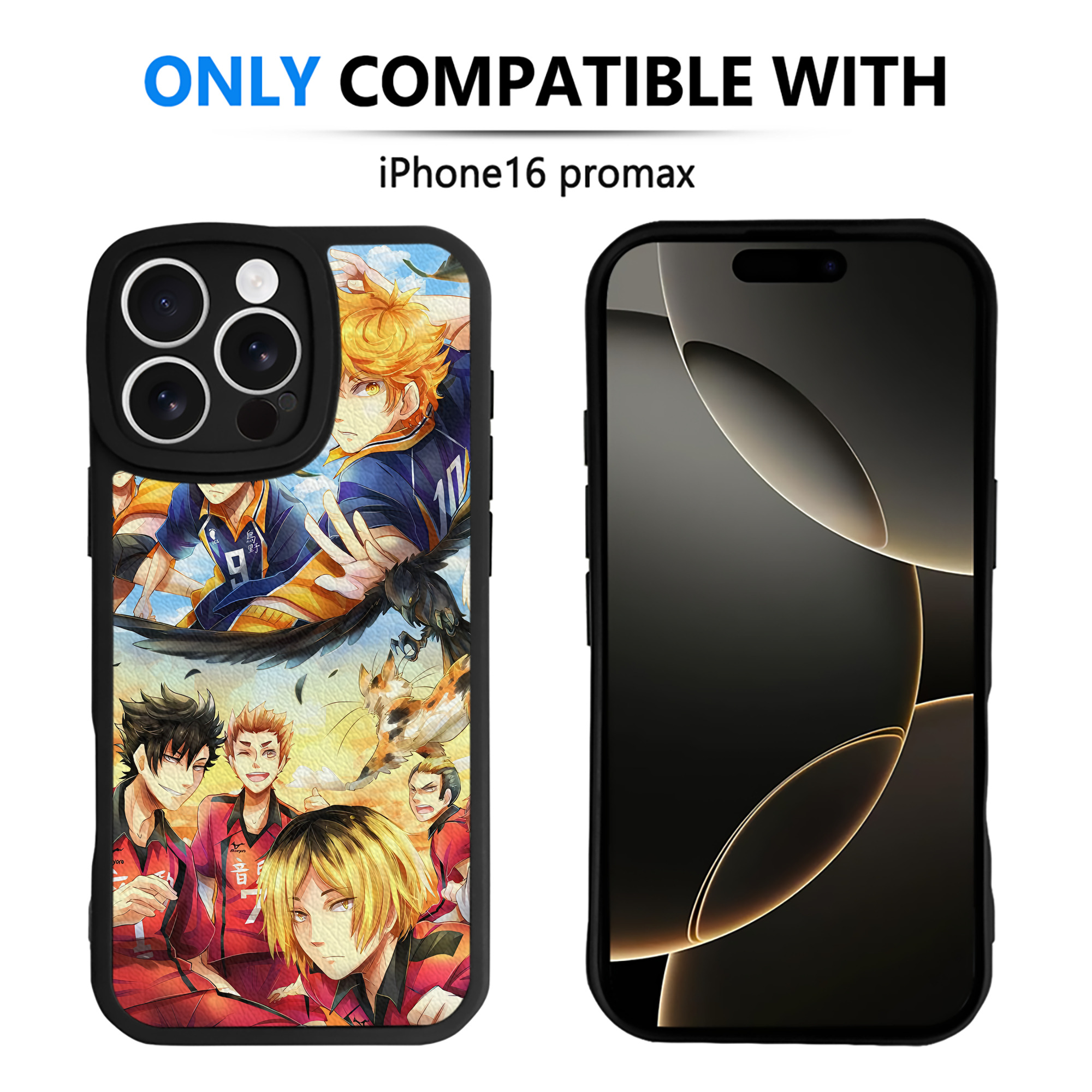 （画像用） ハイキュー!! Haikyu!! 【iPhone 16シリーズ対応】シリコンスマホケース（レザー調） 材質：シリコン